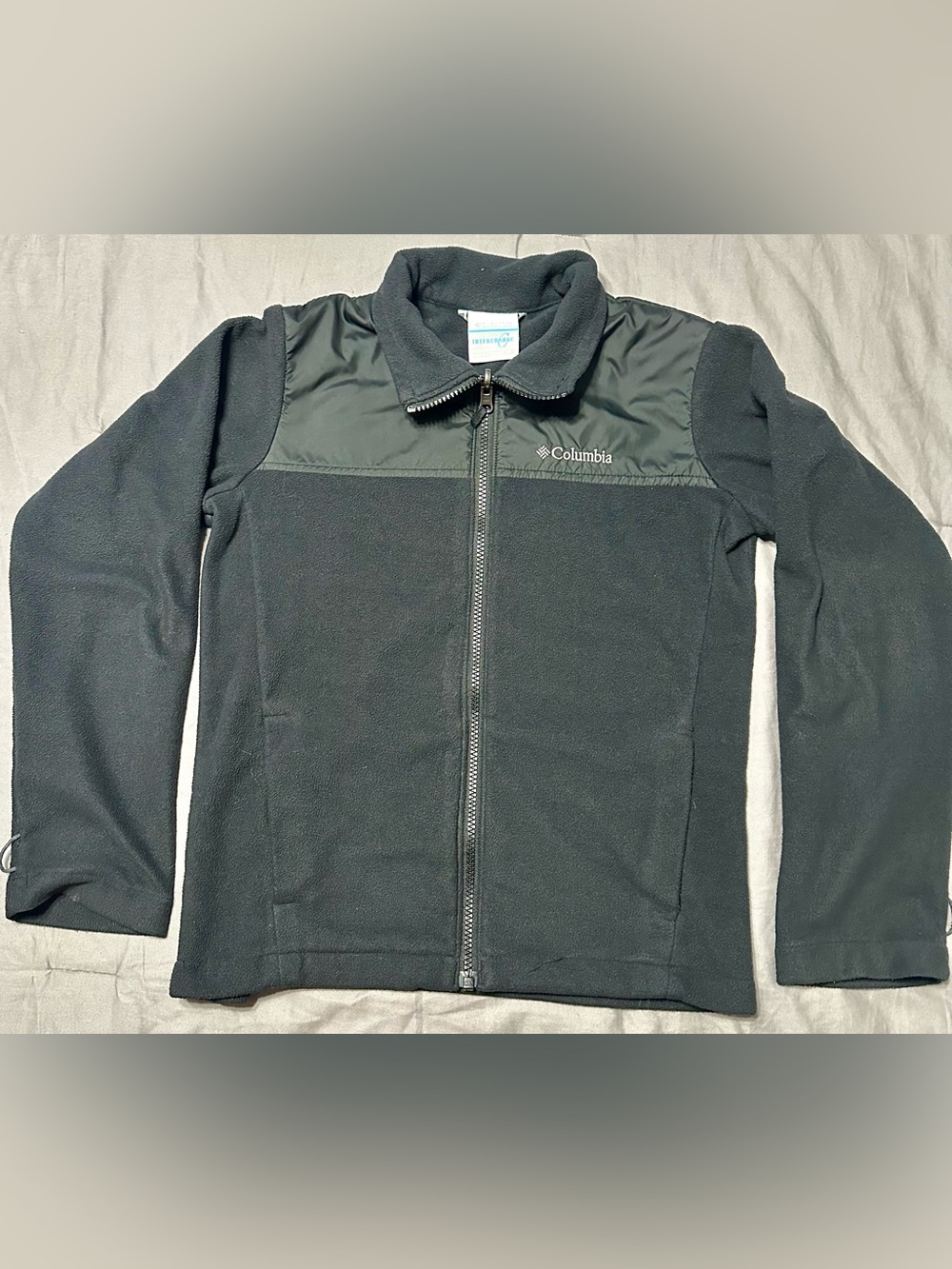 Boy’s Columbia Interchange Black Full-Zip Fleece Jacket Sz M
